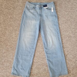 Old Navy Light Wash Wow Wide Leg Jeans, Size 14